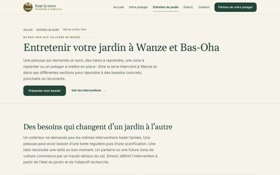 Page locale Wanze et Bas-Oha du site Emelaterre